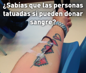 Donar sangre con tatuaje