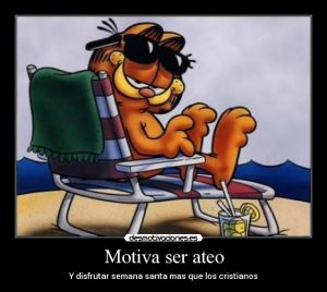 Meme de Garfield sobre la Semana Santa