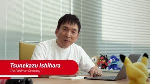 Momento en el que Ishihara-san anunciaba a todos los fans el desarrollo de un juego de Pokémon para Nintendo Switch.