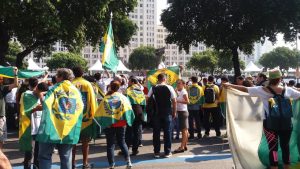 Descripción de la imagen: Manifestación pro-imperio en Río de Janeiro.