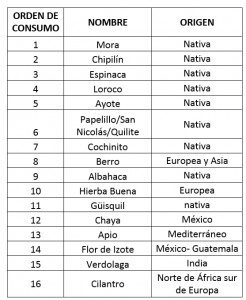 ¿Cuáles son las plantas alimenticias consumidas por la población salvadoreña?